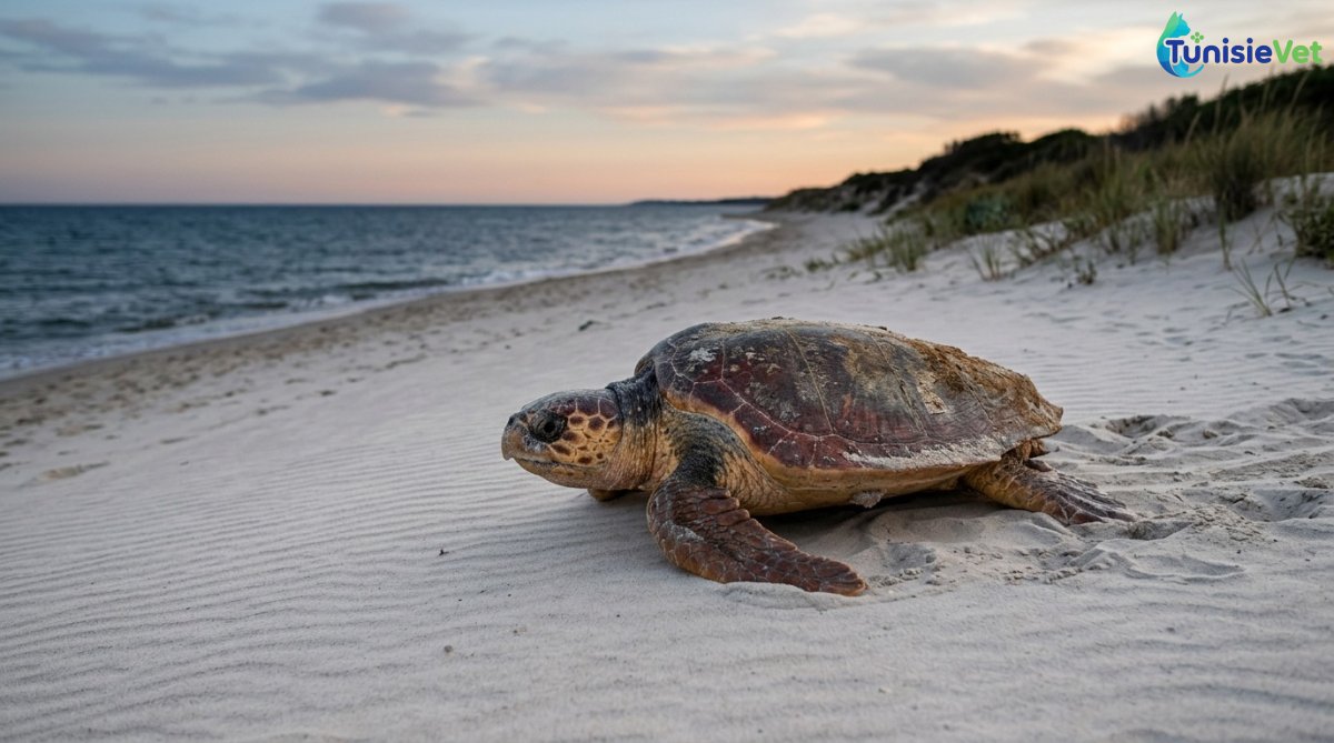 Loggerhead sea turtle — Returning to the beach of birth, without a map