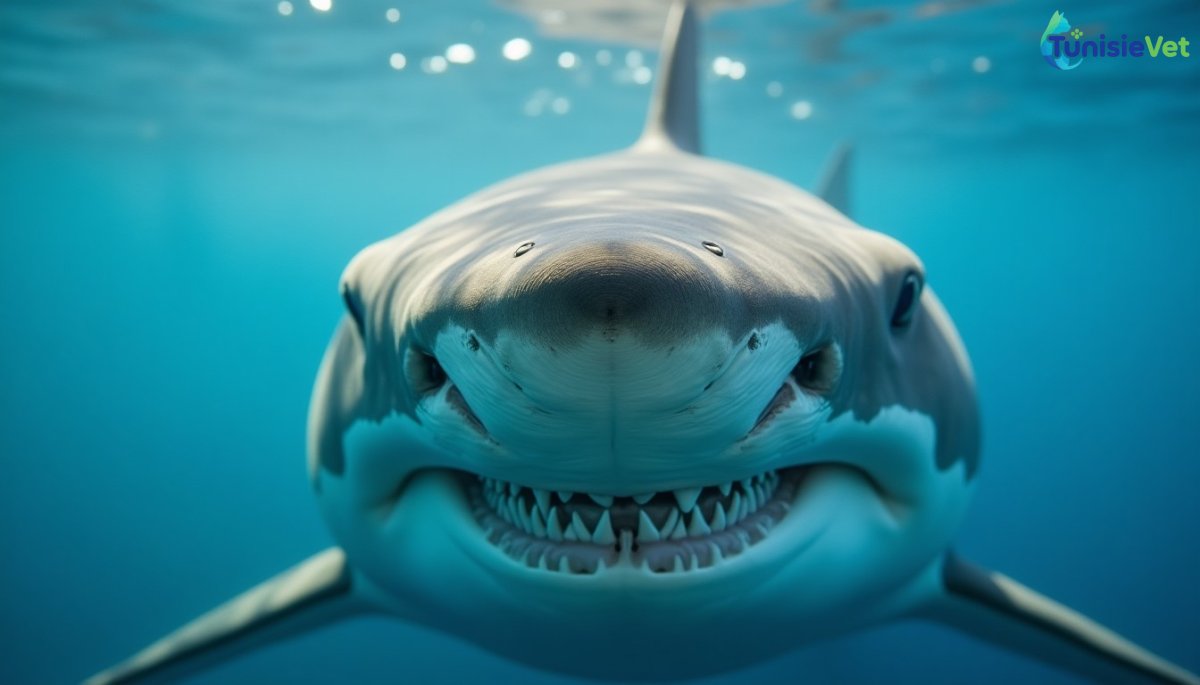 Le requin sent une proie cachée sous le sable