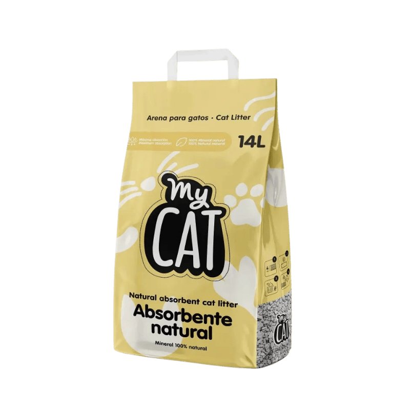 My Cat Litière Absorbante Naturelle pour Chat 14 L