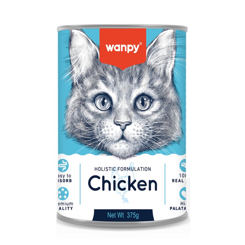 Wanpy Pudding au Poulet pour chat adulte 375 g