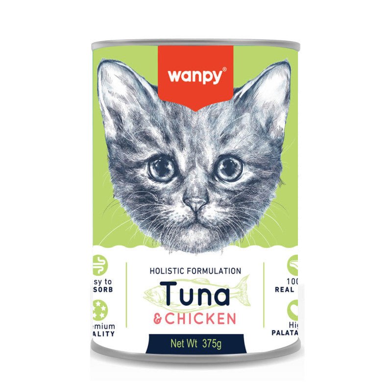 Wanpy Pudding au Poulet et Thon pour chaton 375 g