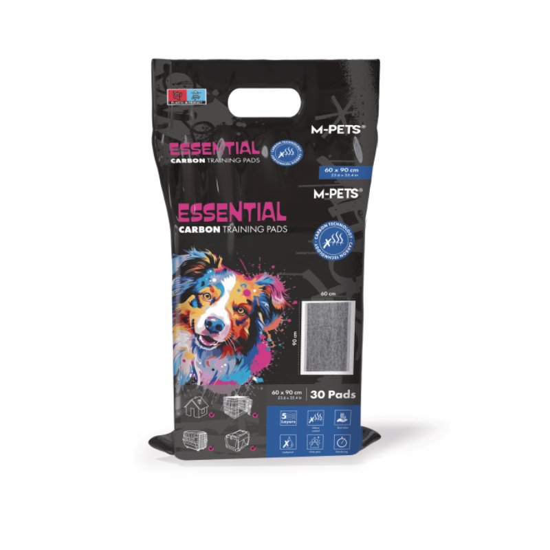 M-PETS Essential Tapis absorbants au charbon actif 60 x 90 cm - 30 pièces