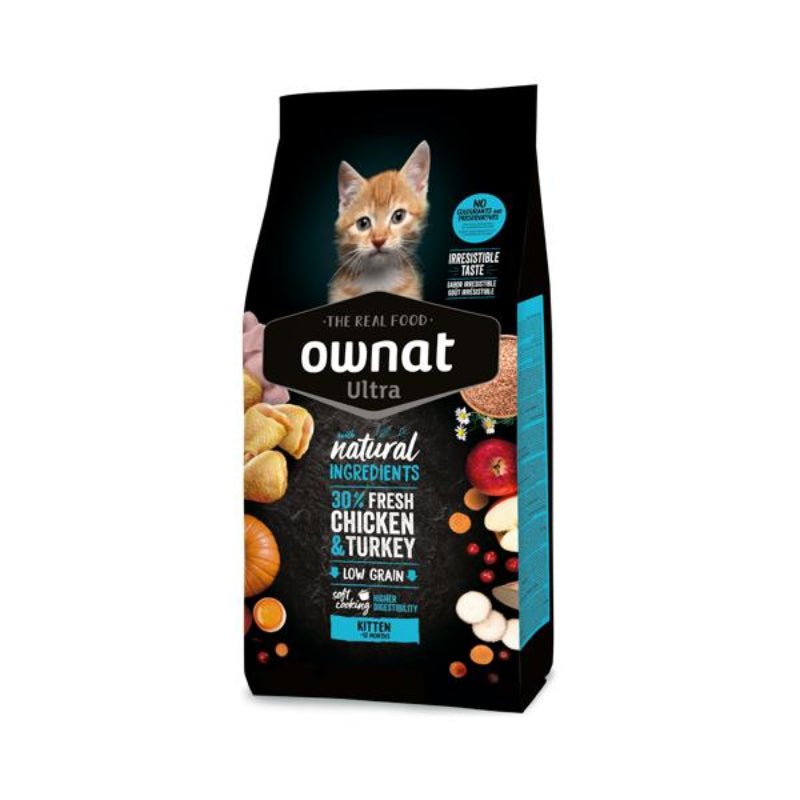 Ownat Ultra Kitten, croquettes au poulet pour chaton, 400 g