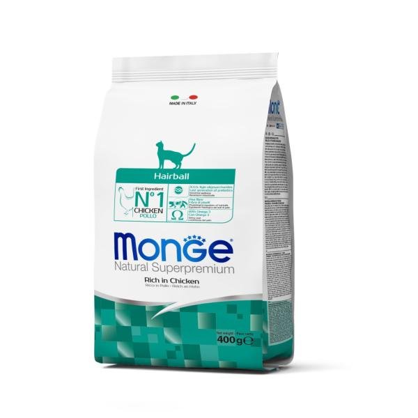 Monge Cat Hairball croquettes au poulet 1,5 kg