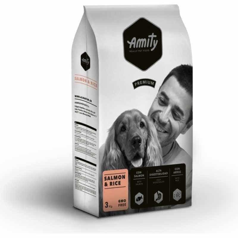 Amity Premium croquettes chien adulte saumon et riz 4 kg