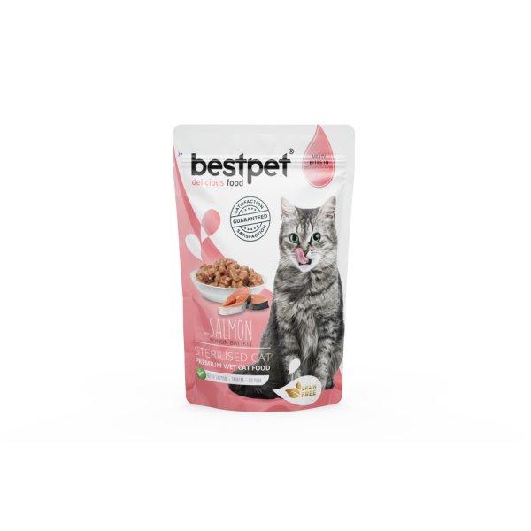Miglior Gatto Sterilised pochon au saumon en gelée pour chat stérilisé 85 g