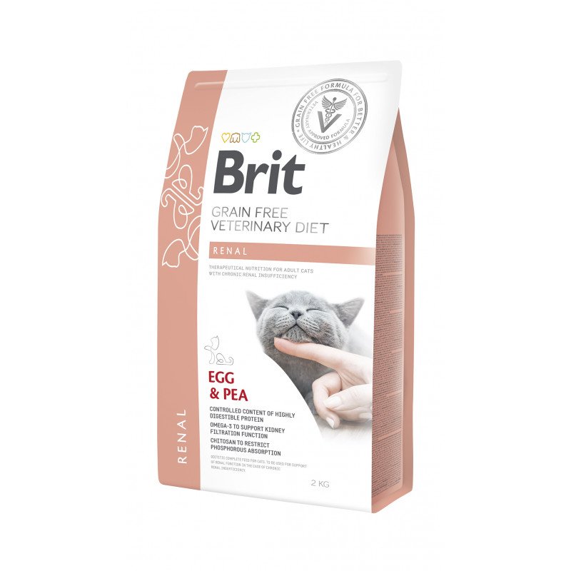 Brit Grain Free Veterinary Diets Cat Renal – croquettes pour chat 2 kg