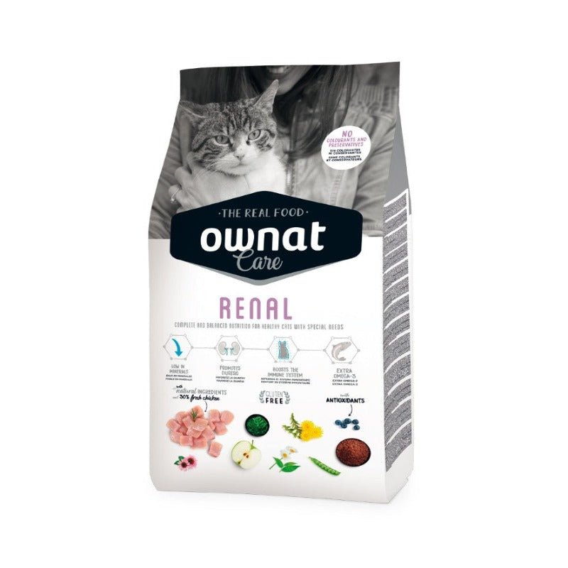 Ownat Care Renal croquettes pour chat au poulet 3 kg