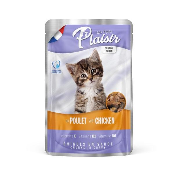 Plaisir pochon pour chaton au poulet 100 g