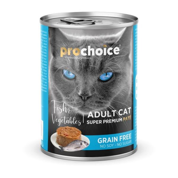 ProChoice Pâté Grain Free pour chat adulte, poissons et légumes, 400 g