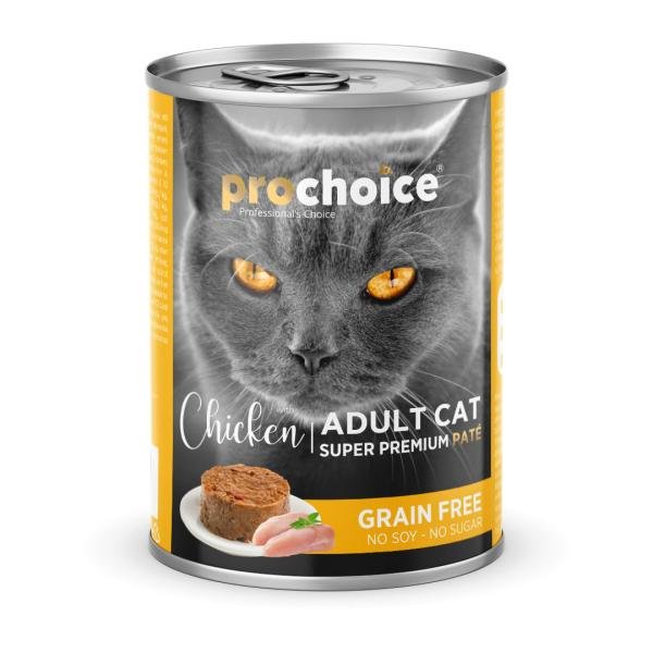 ProChoice Pâté sans céréales pour chat adulte au poulet 400 g