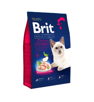 Brit Premium by Nature Croquettes au Poulet pour Chat Stérilisé 8 kg