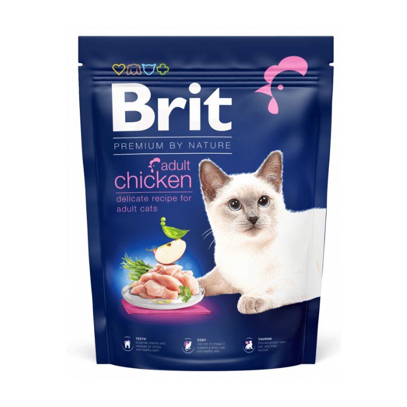 Brit Premium croquettes au poulet pour chat adulte 8 kg