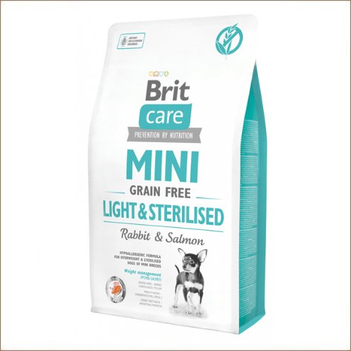 Brit Care Mini Light & Sterilised Lapin et Saumon sans céréales 2 kg