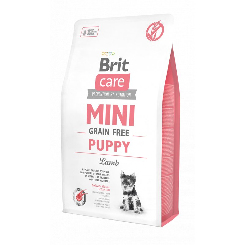 Brit Care Mini Puppy Agneau – Croquettes sans céréales pour chiot de petite race – 2 kg