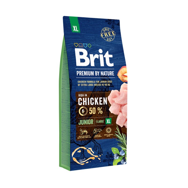 Brit Premium by Nature Junior XL au poulet – Croquettes pour chiot de très grande race – 15 kg