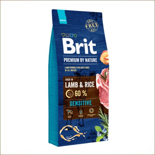 Brit Premium by Nature Sensitive à l'Agneau – Croquettes pour chien – 15 kg