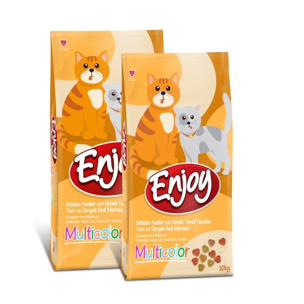 Enjoy Multicolor – Croquettes au poulet pour chat adulte 20 kg