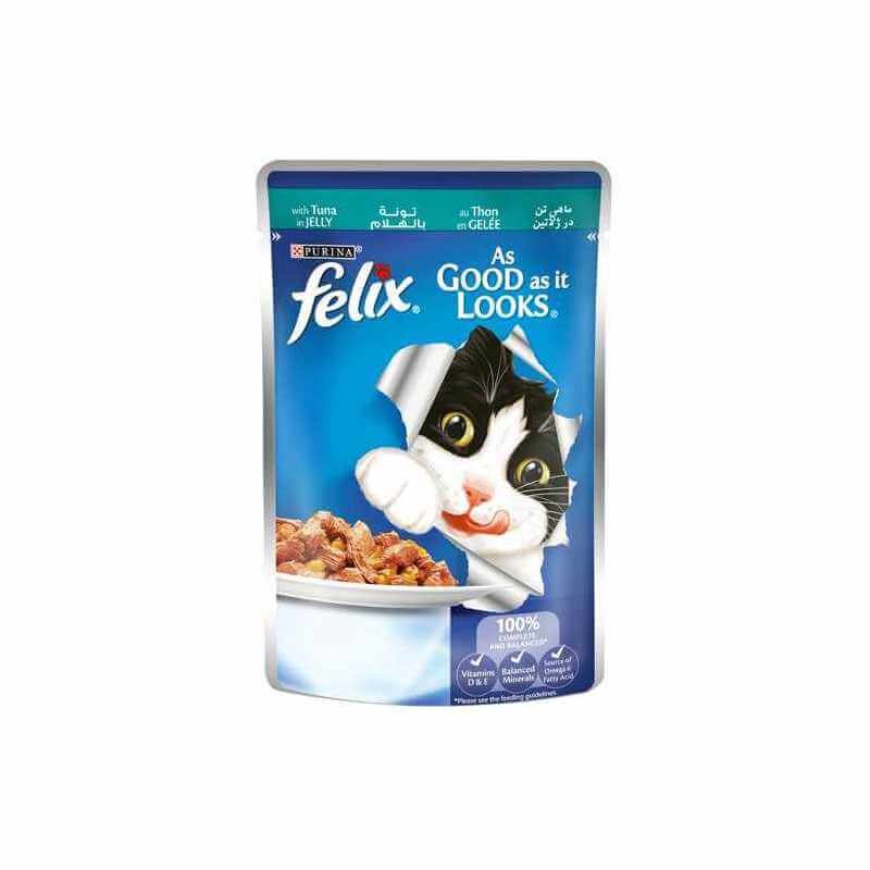 Felix Adult Thon en gelée sachet pour chat 85 g