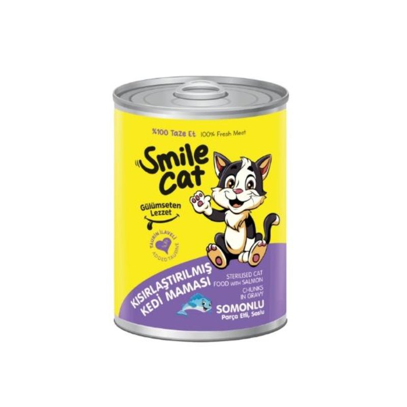 Smile – Bouchées pour chat stérilisé au saumon – 400 g