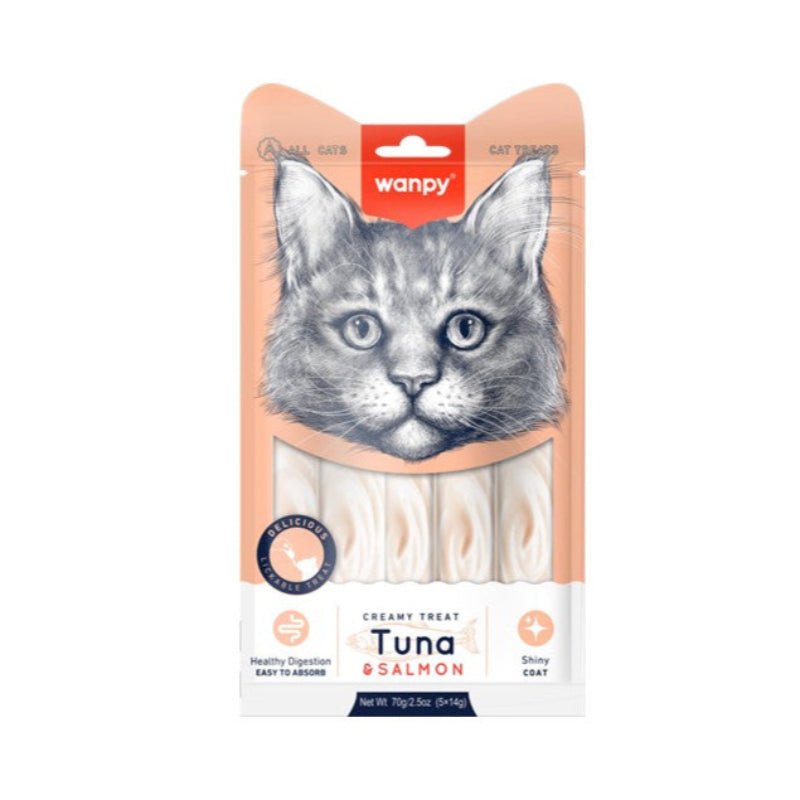 Wanpy Crème liquide poulet et crabe pour chat (5 x 14 g)