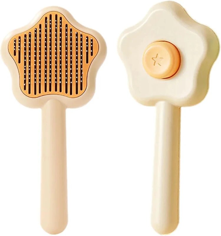 Brosse peigne autonettoyante rectangulaire pour chat et chien