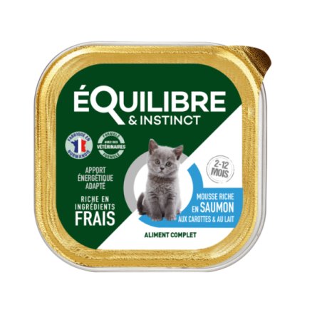 Equilibre & Instinct Mousse au saumon pour chaton 85 g