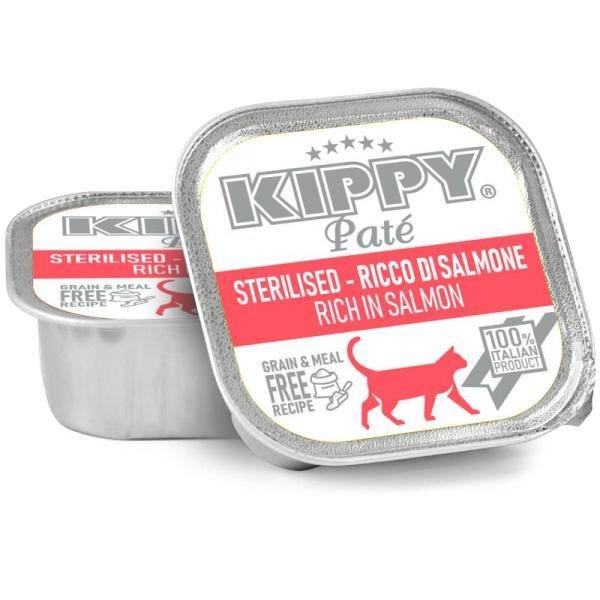 Kippy barquette pour chat stérilisé au saumon 90 g
