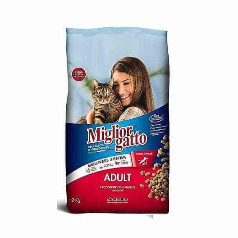 Miglior Gatto croquettes pour chat adulte au bœuf 2 kg
