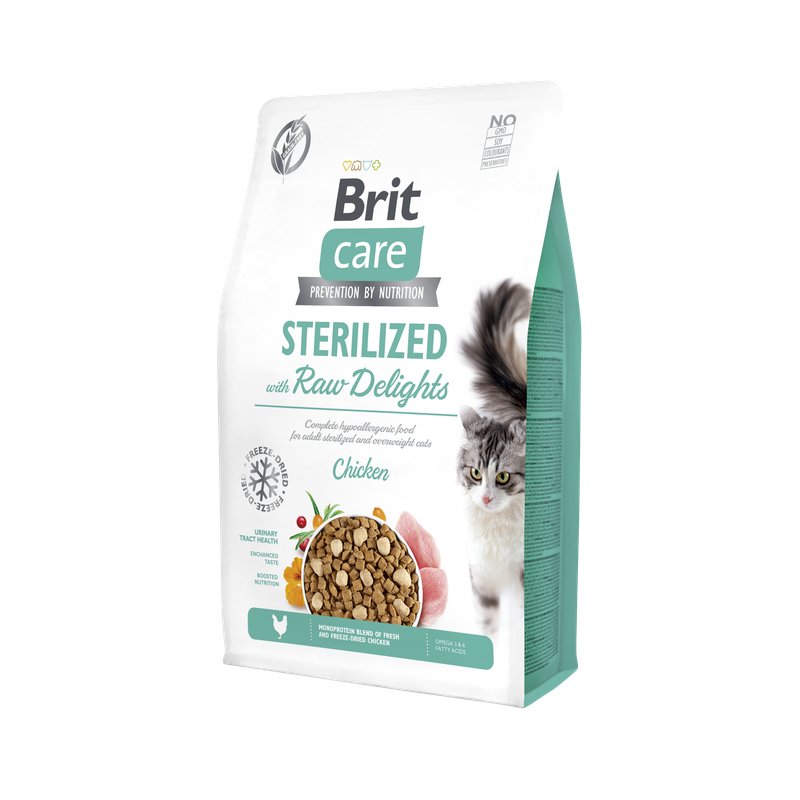 Brit Care Stérilisé Urinary Raw Delight Sans Céréales - croquettes pour chat 2 kg