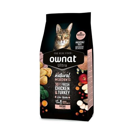 Ownat Ultra Mature croquettes pour chat 1,5 kg