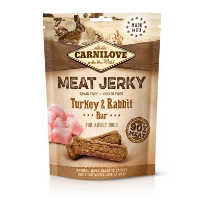 Carnilove Jerky Turkey & Rabbit Bar – friandise pour chien 100 g