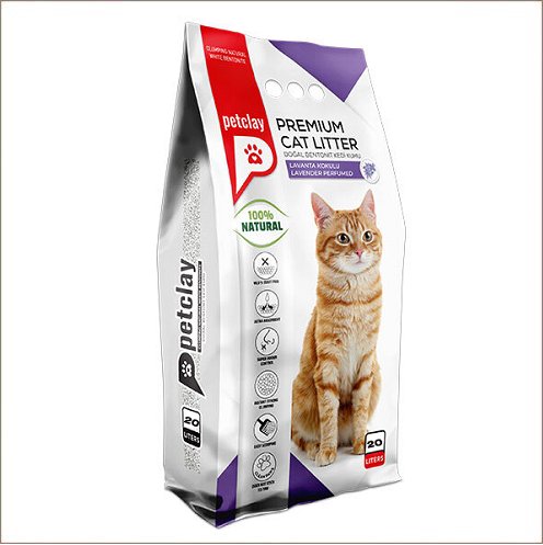 Petclay Litière agglomérante parfumée Lavender 20 L