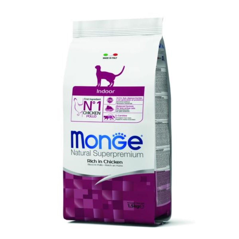 Monge Cat Indoor croquettes au poulet pour chat 400 g