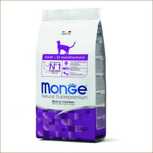 Monge Cat Adult au poulet - croquettes pour chat 1,5 kg