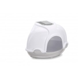 Maison de toilette Ginger blanc/gris