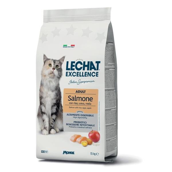 Croquettes Lechat Excellence Adulte au saumon 1,5 kg