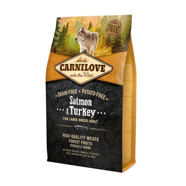 Carnilove Adult Large Breed Saumon & Dinde – croquettes pour chien de grande race 4 kg