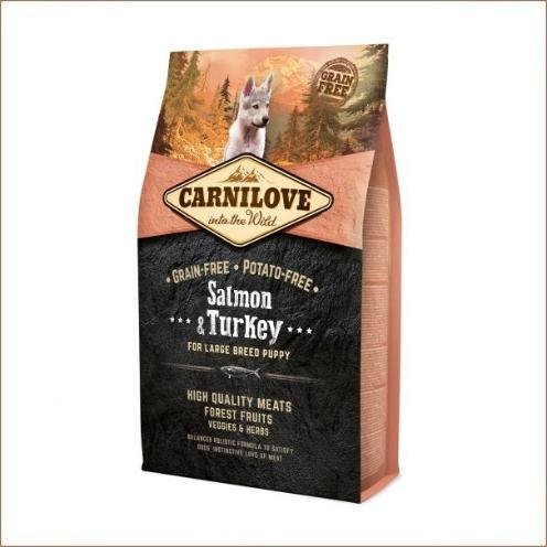 Carnilove Puppy Large Saumon & Dinde – croquettes pour chiot de grande race 4 kg
