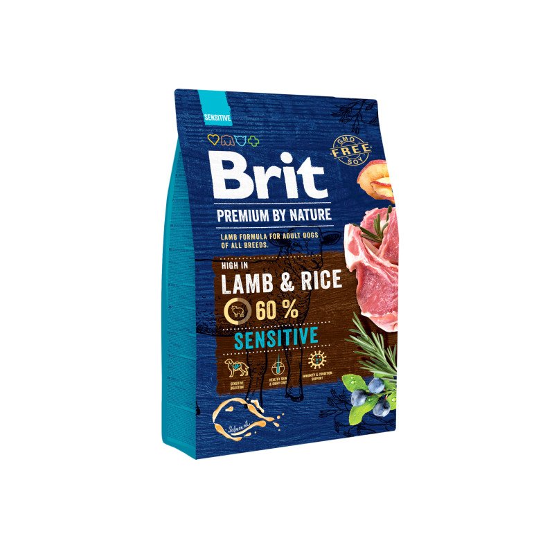 Brit Premium by Nature Sensitive Agneau – Croquettes pour chien – 3 kg
