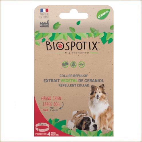 Collier répulsif naturel Biospotix pour grand chien, taille L/XL