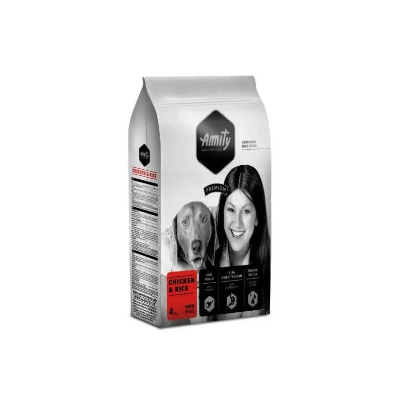 Amity Super Premium croquettes chien adulte poulet et riz 4 kg
