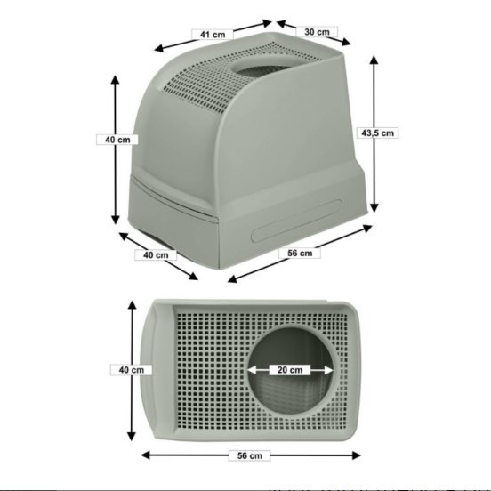 IMAC Maison de toilette Frida pour chat – 56 × 40 × 43,5 cm