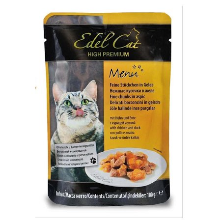 Edel Cat - Pochon au poulet et au canard en gelée 100 g