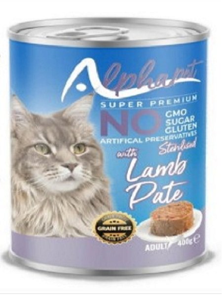 Alphapet pâtée pour chat stérilisé à l'agneau 400 g
