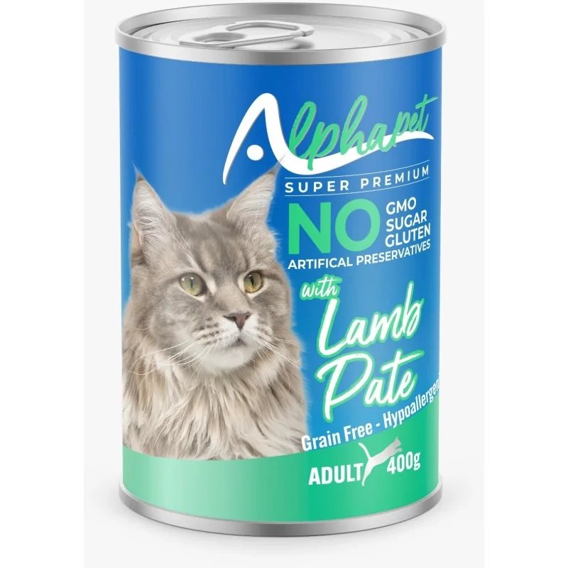 Alphapet Pâté à l'agneau pour chat adulte 400 g