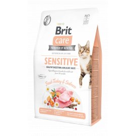 Brit Care Sensitive – Croquettes sans céréales pour chat adulte sensible 2 kg