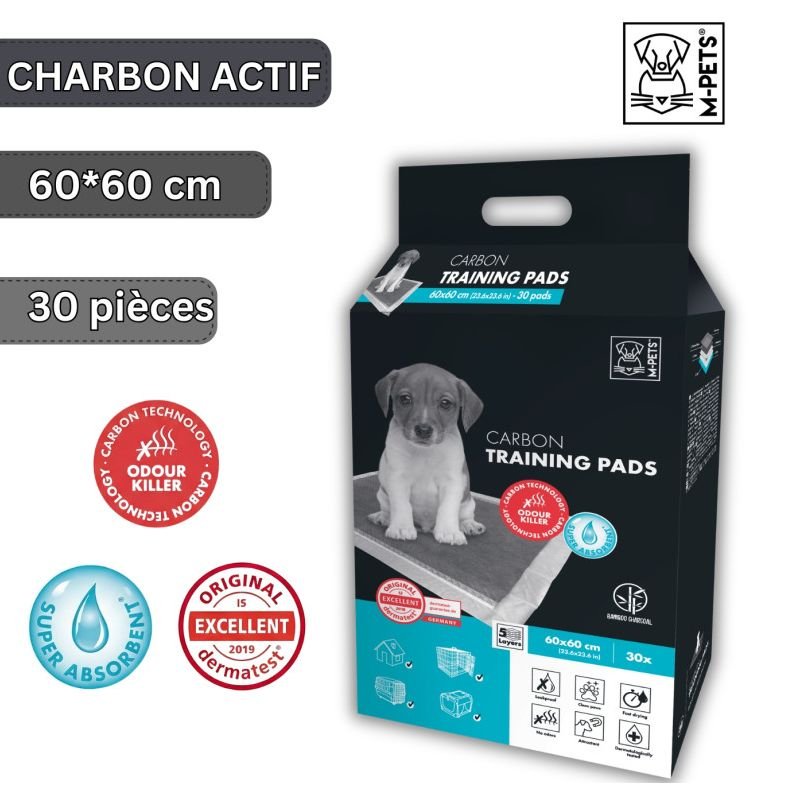Tapis absorbants au charbon actif 60 x 60 cm M-PETS