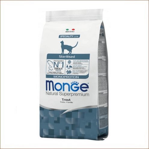 Monge Cat Monoprotein Sterilised Truite - croquettes pour chat adulte stérilisé 400 g