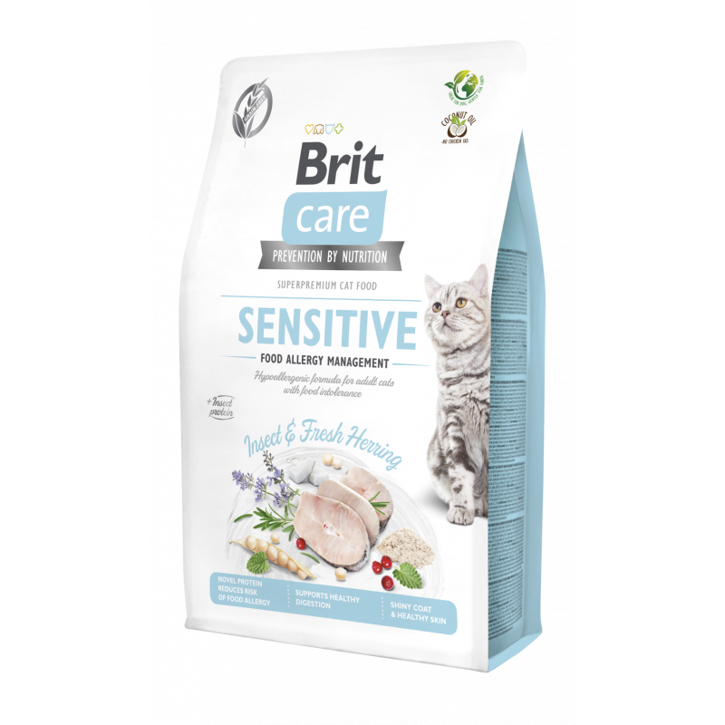 Brit Care Chat Spécial Allergies Alimentaires aux Insectes et Hareng 2kg